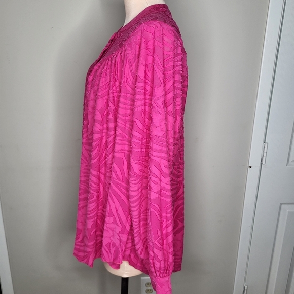 Free People Can't Stop Dreaming Flowy Tunic Size Small Hot Pink - Picture 5 of 9